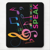 音楽と音楽話のノートを置く マウスパッド (正面)