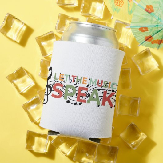 音楽と音楽話のノートを置く 缶クーラー (インサイチュ 夏)