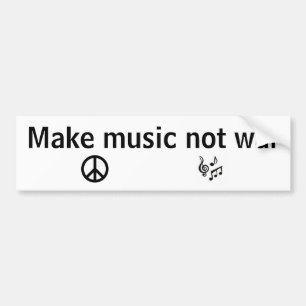 音楽ない戦争をして下さい バンパーステッカー