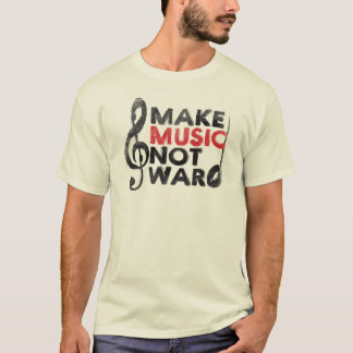 音楽ない戦争をして下さい Tシャツ