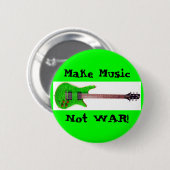音楽ない戦争ボタン 缶バッジ (正面&裏面)