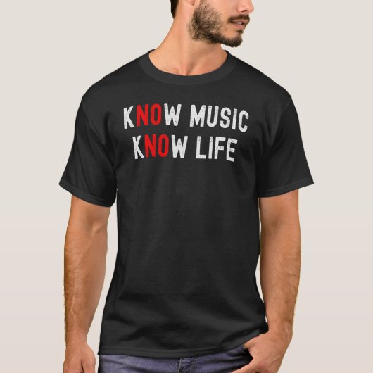 音楽なしでは生きられない Tシャツ (正面)