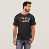 音楽なしでは生きられない Tシャツ (正面フル)
