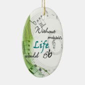 音楽なしで、生命はBb セラミックオーナメント (右)