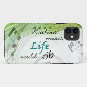 音楽なしで、生命はBb Case-Mate iPhoneケース (裏面(横))
