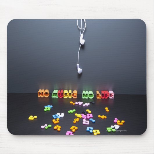 音楽なし生命なし マウスパッド (正面)