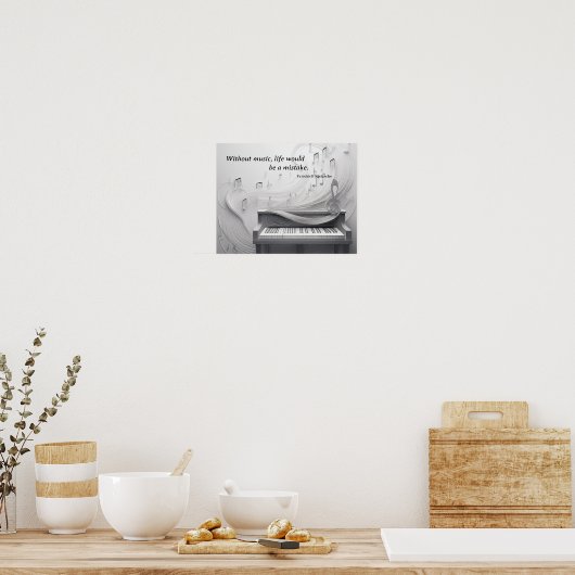 音楽なし ポスター (キッチン)