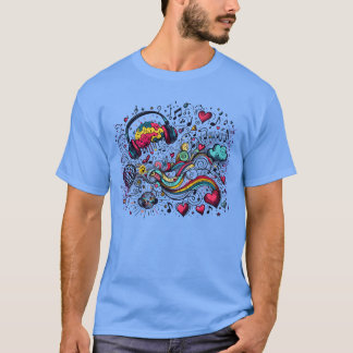 音楽にのっとられる脳　リズムを感じて 笑 Tシャツ