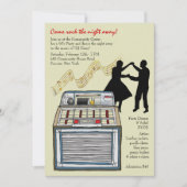 音楽にダンスパーティの招待状 招待状 (正面)