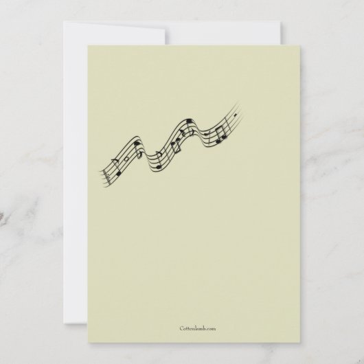 音楽にダンスパーティの招待状 招待状 (裏面)