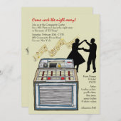 音楽にダンスパーティの招待状 招待状 (正面/裏面)
