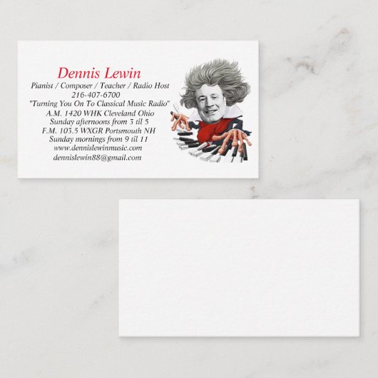 音楽に切り替クラシカルえ 名刺 (正面/裏面)