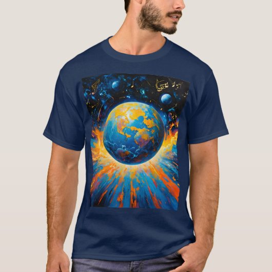 音楽に動かされる空間 Tシャツ (正面)