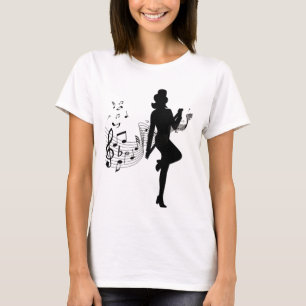 音楽に合わせてハイステップでダンス Tシャツ