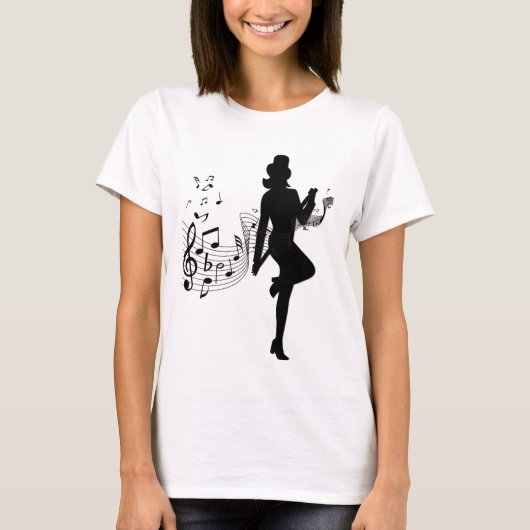 音楽に合わせてハイステップでダンス Tシャツ (正面)