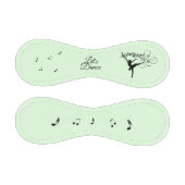 音楽に合わせて踊るバレリーナ グリーン 野球ボール (パネル)