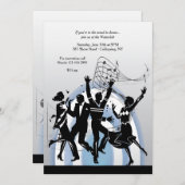 音楽に合わせて踊る招待状 招待状 (正面/裏面)