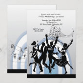 音楽に合わせて踊ろう ご招待 招待状 (正面/裏面)