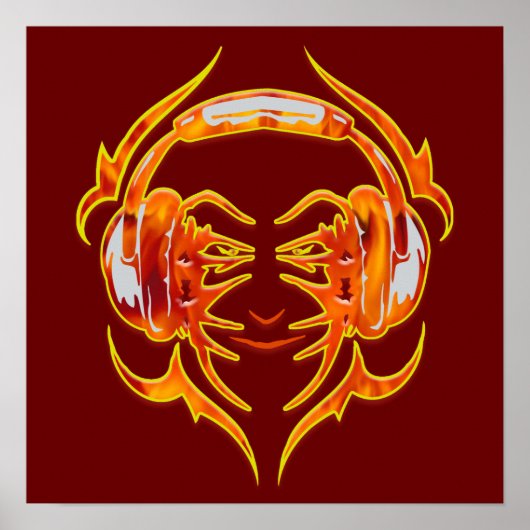 音楽に合わせて配線される ポスター (正面)