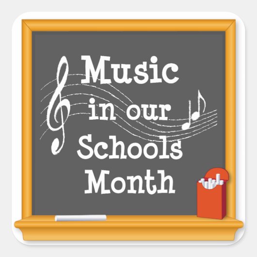 音楽に合わせる スクエアシール (正面)