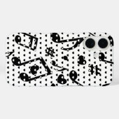 音楽に対する愛の白黒スタイル Case-Mate iPhoneケース (裏面 (横))