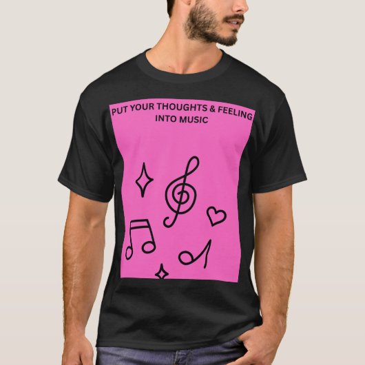 音楽に思いと気持ちを込めて Tシャツ (正面)