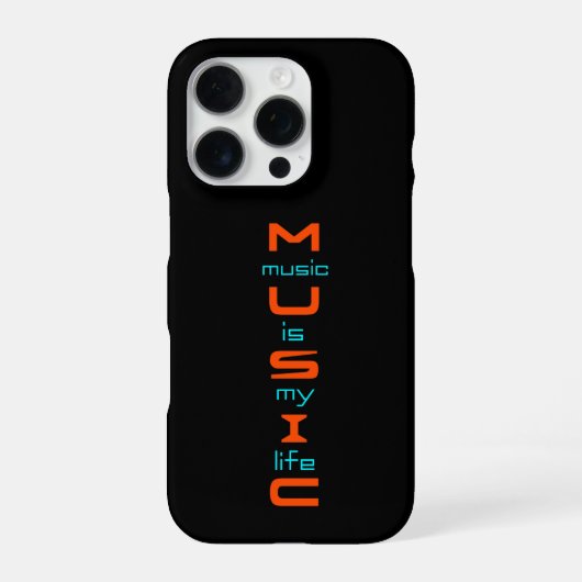 音楽に関するテキストデザイン iPhoneケース (裏面)
