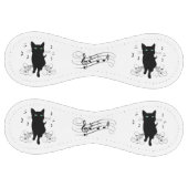 音楽のささやきに包まれた黒猫 ソフトボール (パネル)