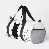 音楽のささやきに包まれた黒猫 ダッフルバッグ (右コーナー)