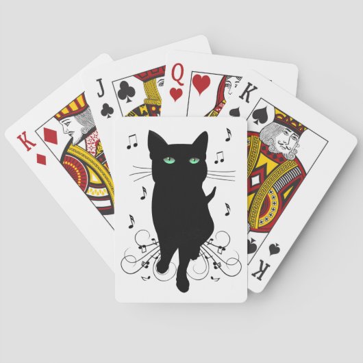 音楽のささやきに包まれた黒猫 トランプ (裏面)