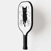 音楽のささやきに包まれた黒猫 ピックルボールラケット (左)