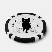 音楽のささやきに包まれた黒猫 ポーカーチップ (シングル)