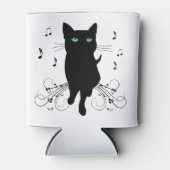 音楽のささやきに包まれた黒猫 缶クーラー (正面)