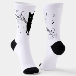 音楽のささやきに囲まれた黒猫 ソックス