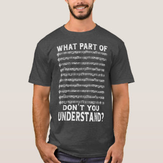 音楽のどの部分が理解していないミュージシャンM Tシャツ