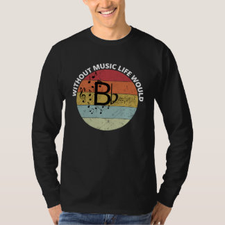 音楽のないレトロスタイルなんて嫌 Musical Tシャツ