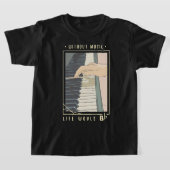 音楽のない人生はピアノの演奏者のためのギフトを得る Tシャツ (レイダウン)
