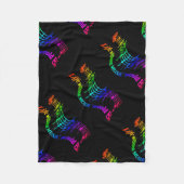 音楽のない人生はフラットユーモア引用文 フリースブランケット (正面)