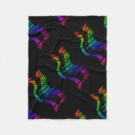 音楽のない人生はフラットユーモア引用文 フリースブランケット