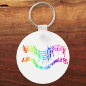 音楽のない人生はBフラットユーモア引用文 キーホルダー (正面)