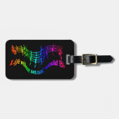 音楽のない人生はBフラットユーモア引用文 ラゲッジタグ (正面横)