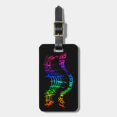 音楽のない人生はBフラットユーモア引用文 ラゲッジタグ (正面縦)