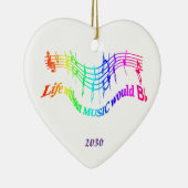 音楽のない人生Bフラットユーモア引用文カスタム セラミックオーナメント (右)