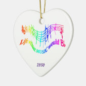 音楽のない人生Bフラットユーモア引用文カスタム セラミックオーナメント (左)