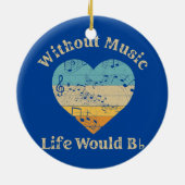 音楽のない生活はフラット音楽先生 セラミックオーナメント (裏面)