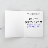 音楽のない生活は平らになる カード (内部)