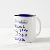 音楽のない生活は間違いだろう – Music Quot ツートーンマグカップ (正面右)