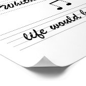 音楽のない生活は間違いだ – ポスター (角)