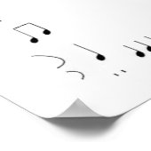 「音楽のない生活はB♭」印刷可能ポスター ポスター (角)