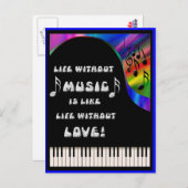 音楽のない生活 ポストカード (正面/裏面)